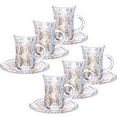 Набор чайных пар 12 предметов Loraine (27091)