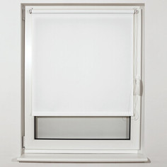 Штора рулонная Brabix 55х175 см текстура лен, защита 55-85%, 200 г/м 2 белый S-5 605980