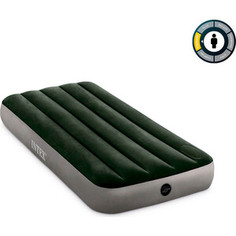 Надувной матрас Intex Downy Airbed 76х191х25см встр. ножной насос, 64760