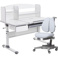 Комплект FunDesk Парта Rimu grey + кресло Brassica grey