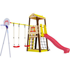 Дачный комплекс Romana Избушка + ПЛАСТИКОВЫЕ качели Romana R 103.29.04