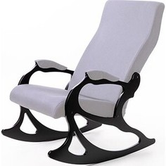 Кресло-качалка Мебелик Санторини ткань серый/каркас венге