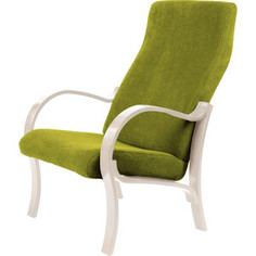 Кресло Мебелик Милан ткань лайм/каркас дуб шампань