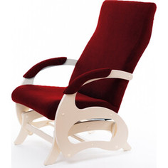 Кресло- маятник Мебелик Пиза б/вставки ткань бордо, каркас дуб шампань