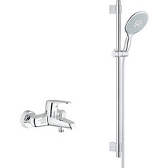 Смеситель для ванны Grohe Eurodisc Cosmopolitan с душевым гарнитуром, хром (33390002, 27750000)