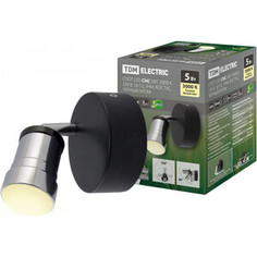 Светильник TDM ELECTRIC Спот LED СНС 5 Вт, 3000 K, 230 В, 50 Гц, IP44, Костус, черный/хром