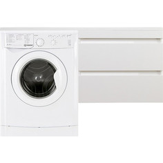 Стиральная машина с тумбой и раковиной Indesit IWSB 5085 Даллас 130 белая, подвесная правая