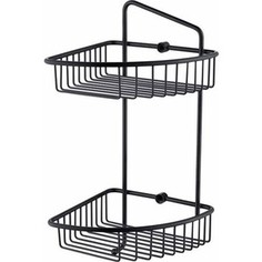 Полка двухъярусная Kaiser угловая, черная (KH-5072)