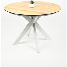 Обеденный стол Wisti Дублин 90 натуральный/белый