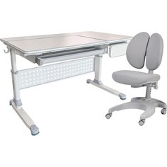 Комплект FunDesk Парта Brunia grey + кресло Solerte grey