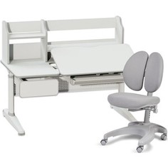 Комплект FunDesk Парта Abelia grey + кресло Solerte grey