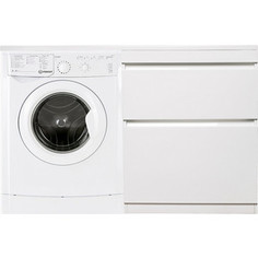 Стиральная машина с тумбой и раковиной Indesit IWSB 5085 Даллас 130 белая, напольная правая