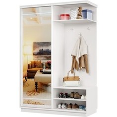 Прихожая правая Классика 29 (каркас белый, фасад 09 зеркало) профиль белый глянец Пр.п.29.2200.1800.450.09.07.00.06