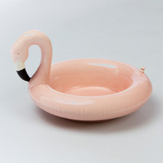 Миска сервировочная керамическая Doiy Floatie flamingo