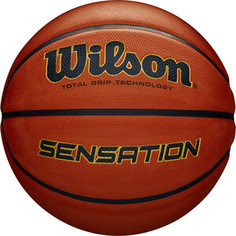 Мяч баскетбольный Wilson Sensation, арт. WTB9118XB0701, р. 7, резина, бутил. камера, коричнево-черный
