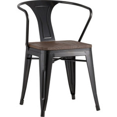Стул Stool Group Tolix Arms soft с подлокотниками черный матовый LF718H matte black 3474 + PU7005