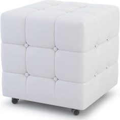 Пуф на колёсах Моби Камея 14.01 экокожа гранд белый Mobi