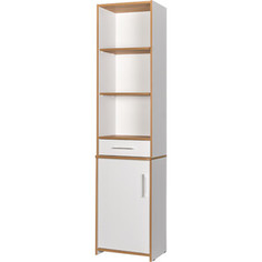 Стеллаж Моби Вуди 10.127 белый премиум/дуб крафт золотой (универсальная сборка) Mobi