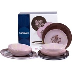 Набор столовой посуды 19 предметов Luminarc Simply Tamako Pink (N9714)