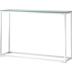 Консоль Stool Group Таун 115x30 прозрачное стекло, сталь серебро ECST-022