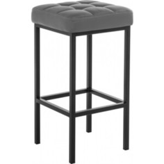 Барный стул Woodville Лофт кожзам темно-серый/черный матовый