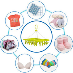 Сушилка для белья ArtMoon REMARK, 38.5 x 35 x 29.5 см, удобно сушить белье и носки, сильные нержавеющие прищепки 24 шт (699867)