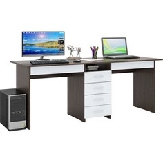 Стол для двоих Мастер Тандем-2Я (0120) венге/белый МСТ-СДТ-2Я-ВБ-03