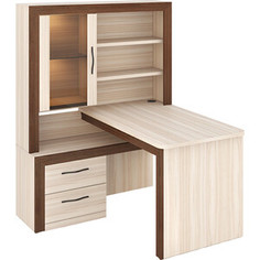 Стол угловой МЭРДЭС СтУ-140 КШ ЛЕВ карамель/шамони Merdes