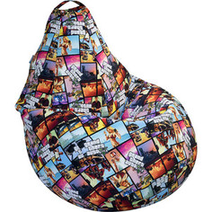 Кресло бескаркасное Mypuff Груша для геймеров GTA V размер комфорт, мебельный хлопок bbb_612