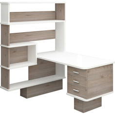 Стол компьютерный МЭРДЭС СР-520 НБЕБЕ-ЛЕВ нельсон/белый/белый Merdes