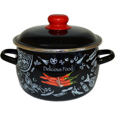 Кастрюля эмалированная Appetite Chilli 4,0л (1МС201Р)