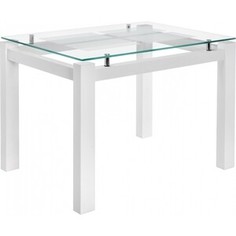 Стеклянный стол Woodville Бран белое дерево