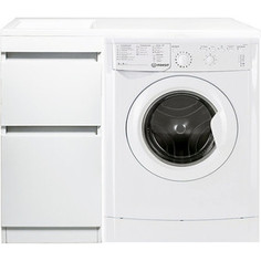 Стиральная машина с тумбой и раковиной Indesit IWSB 5085 Даллас 100 белая, напольная левая
