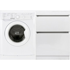 Стиральная машина с тумбой и раковиной Indesit IWSB 5085 Даллас 120 белая, напольная правая