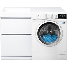 Стиральная машина с тумбой и раковиной Electrolux PerfectCare 600 EW6S4R27W Даллас 115 белая, напольная левая