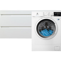 Стиральная машина с тумбой и раковиной Electrolux PerfectCare 600 EW6S4R27W Даллас 130 белая, подвесная левая