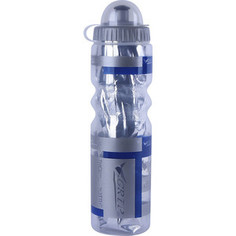 Фляга велосипедная V-GRIP V-700AA, 500мл, термос, пластик, с клапаном, с защ.колпачком, синий/прозрачный