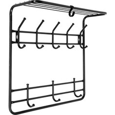 Вешалка ЗМИ Черная двухярусная с полкой 60см (ВСП 8 Ч)