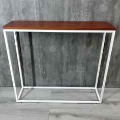 Напольная консоль Akur Loft Wington металлокаркас белый декор вишня