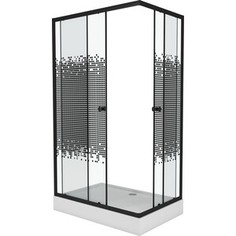 Душевой уголок Niagara NG-012-14Q BLACK 120x80 мозаика, черный (0121452QB)