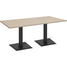 Стол Sheffilton SHT-TU5-BS1/120/80 ЛДСП черный/дуб беленый