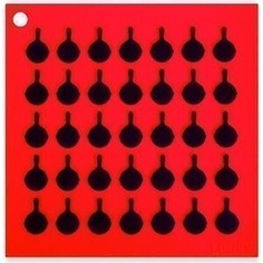 Подставка квадратная с логотипом сковороды Lodge 19 см красная (AS7S41)