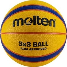 Мяч баскетбольный Molten B33T5000 р. 6, FIBA Appr, 12пан, композит.кожа (ПУ),бут.кам,нейл.корд,желто-синий
