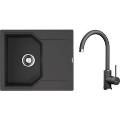 Кухонная мойка и смеситель Omoikiri Yonaka 61-BL черный (4993638, 4994106)