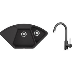 Кухонная мойка и смеситель Omoikiri Yonaka 98-C-BL черный (4993716, 4994106)