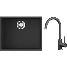 Кухонная мойка и смеситель Omoikiri Bosen 54-U-BL черный (4993161, 4994106)