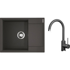 Кухонная мойка и смеситель Omoikiri Daisen 65-BL черный (4993684, 4994106)