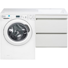 Стиральная машина с тумбой и раковиной Candy CS4 1051D1/2-07 Даллас 120 белая, подвесная правая