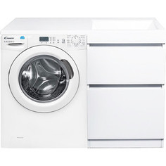 Стиральная машина с тумбой и раковиной Candy CS4 1051D1/2-07 Даллас 115 белая, напольная правая