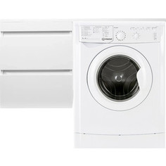 Стиральная машина с тумбой и раковиной Indesit IWSB 5085 Даллас 110 белая, подвесная левая